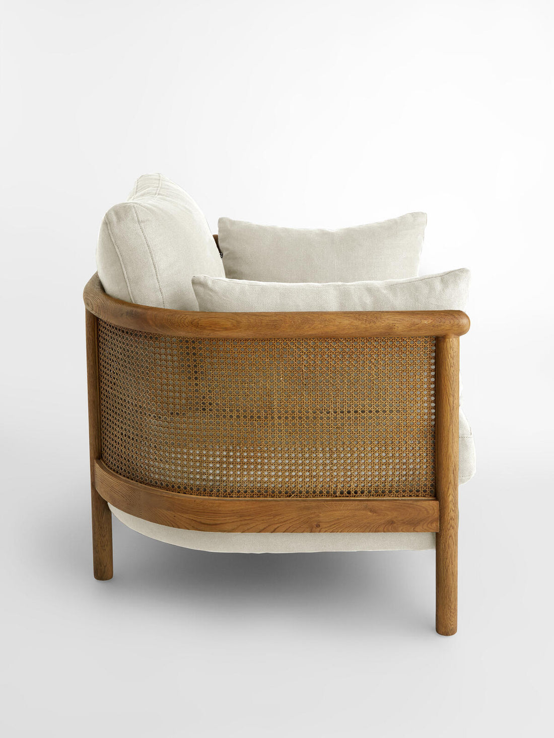 SYDNEY CANE ARMCHAIR | WASHED LINEN FLAX