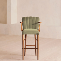 MAE BAR STOOL | LICHEN VELVET