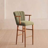 MAE BAR STOOL | LICHEN VELVET