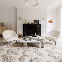 The Rug Company Kelly Wearstler Brink Ivory Handknotted Silk Rug