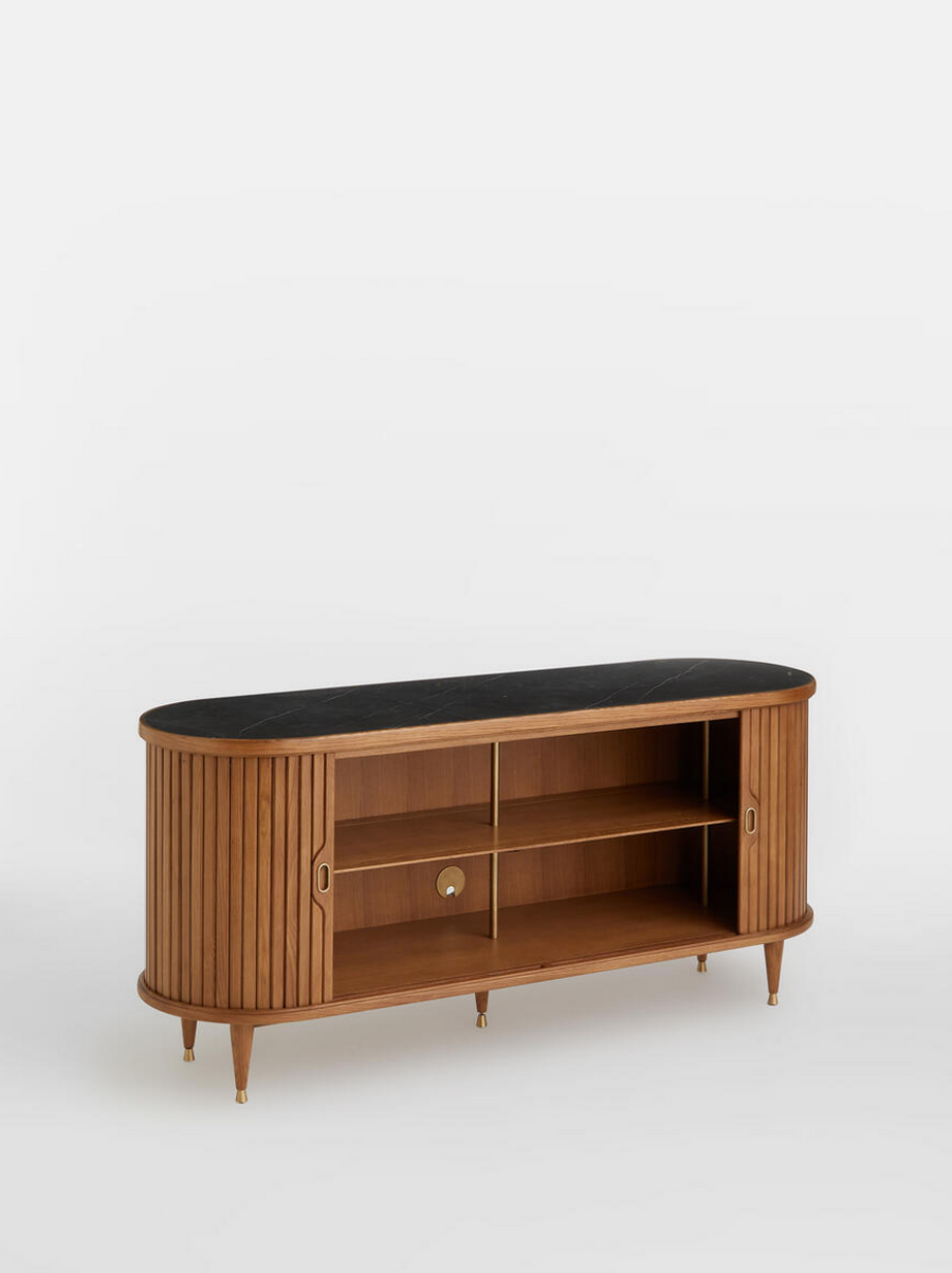 NORA TAMBOUR SIDEBOARD | BLACK MARQUINA MARBLE