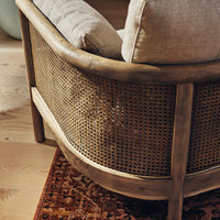 SYDNEY CANE ARMCHAIR | WASHED LINEN FLAX