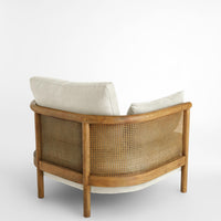 SYDNEY CANE ARMCHAIR | WASHED LINEN FLAX