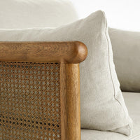 SYDNEY CANE ARMCHAIR | WASHED LINEN FLAX