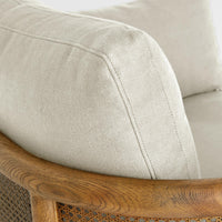 SYDNEY CANE ARMCHAIR | WASHED LINEN FLAX