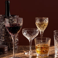 BARWELL CUT CRYSTAL CHAMPAGNE COUP | SET OF FOUR