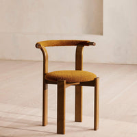 PAIR OF ZITA DINING CHAIRS | BOUCLE | MUSTARD