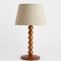 Soho Home Bead Timber Table Lamp Cream