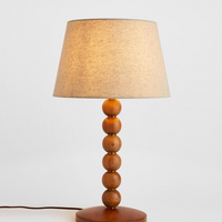 Soho Home Bead Timber Table Lamp Cream