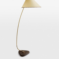 Soho Home Lina Floor Lamp. Made of leather, brass and marble