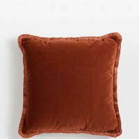MARGEAUX LARGE SQUARE CUSHION | RUST