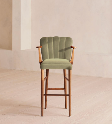 MAE BAR STOOL | LICHEN VELVET