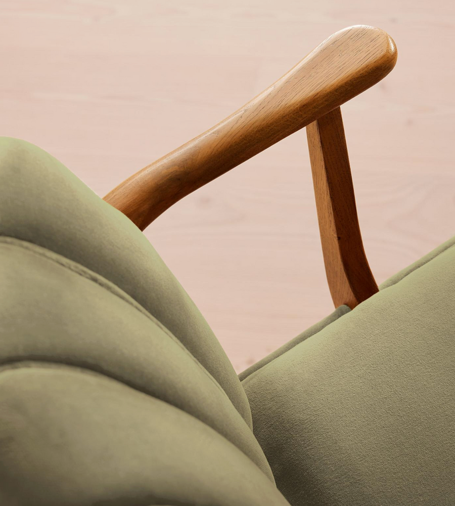 MAE BAR STOOL | LICHEN VELVET