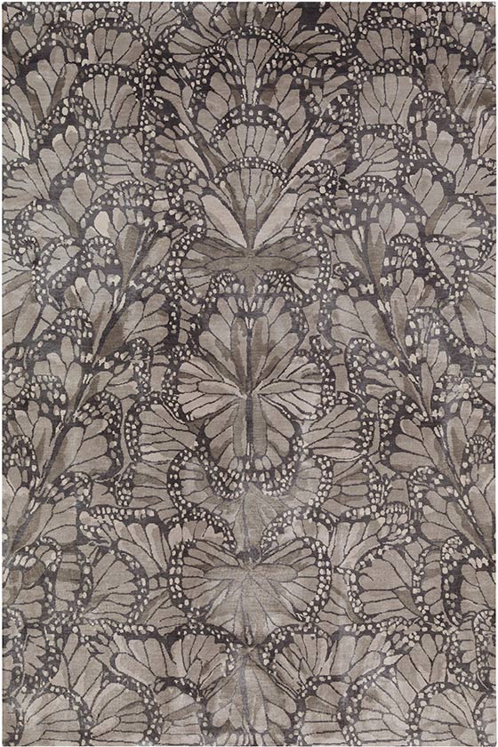 The Rug Company Alexander McQueen Monarch Smoke Handknotted SilkRug