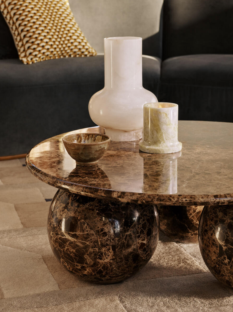 OXLEY COFFEE TABLE | DARK EMPERADOR MARBLE