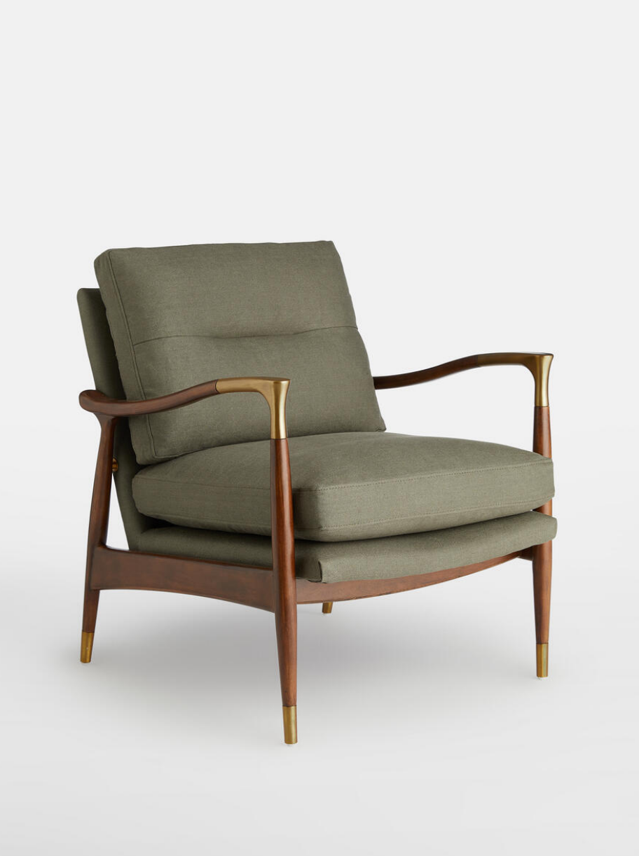 THEODORE ARMCHAIR | KHAKI LINEN