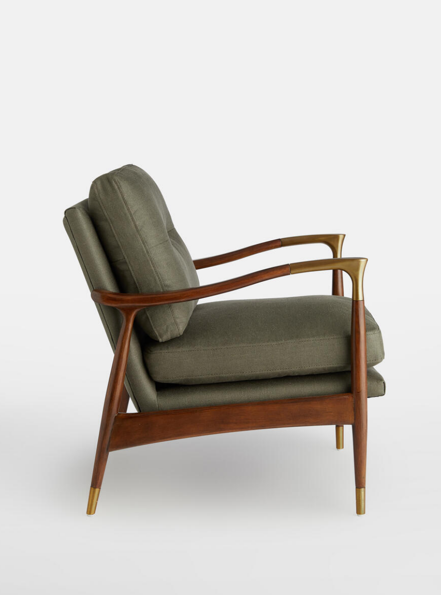 THEODORE ARMCHAIR | KHAKI LINEN