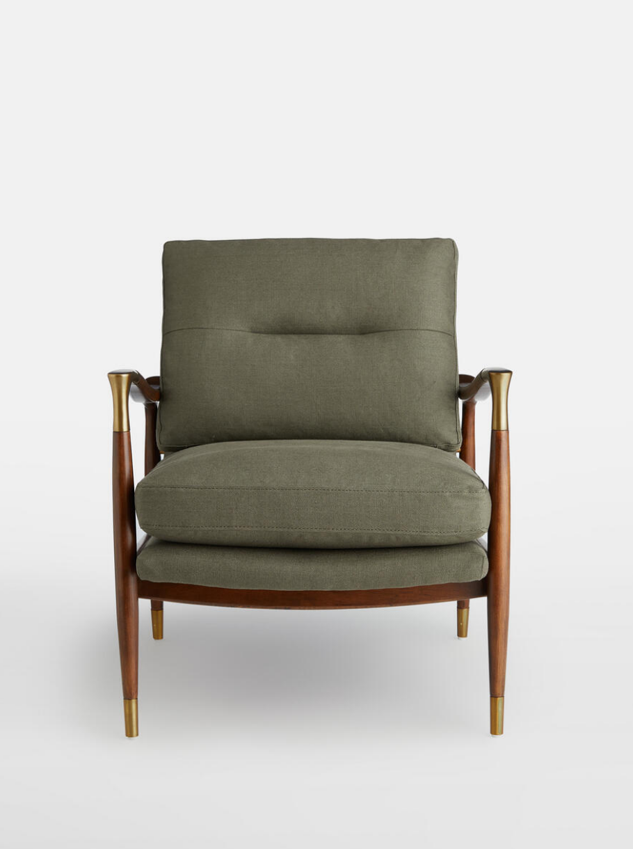 THEODORE ARMCHAIR | KHAKI LINEN